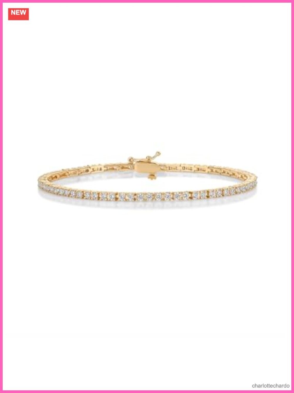 14K Gold Plated Cubic Zirconia Tennis Bracelet for Women 6.5"